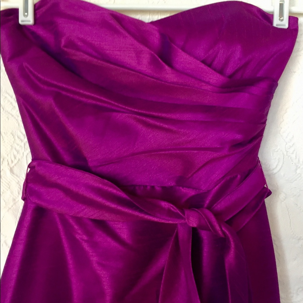 Purple Alfred Sung strapless dress. Size 2